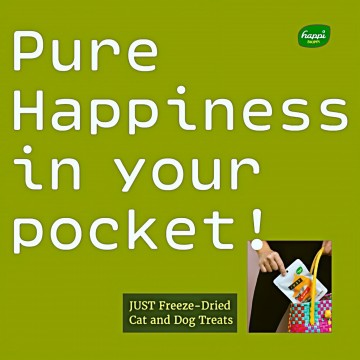 Happi Skippi Pet Treat Just Freeze Dried Chic & Cat Grass 10g